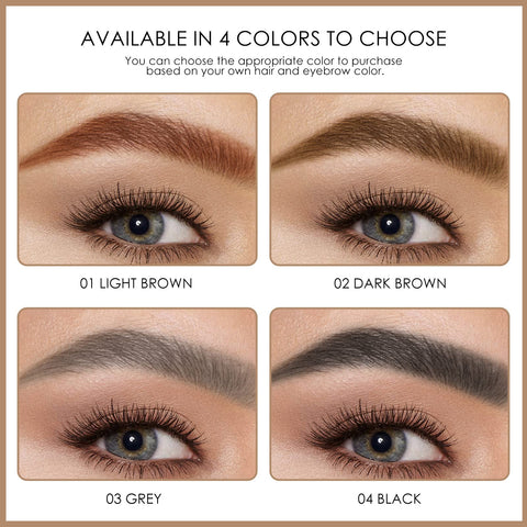 FREEORR Eyebrow Pen, Eyebrow Micro-Fork Tip Pencil 24HR Long-lasting Waterproof Brows Pencil, Tattoo Eye Brow Pencils for Women, Microblade Eyebrow Pen Eye Brows-02 Dark Brown