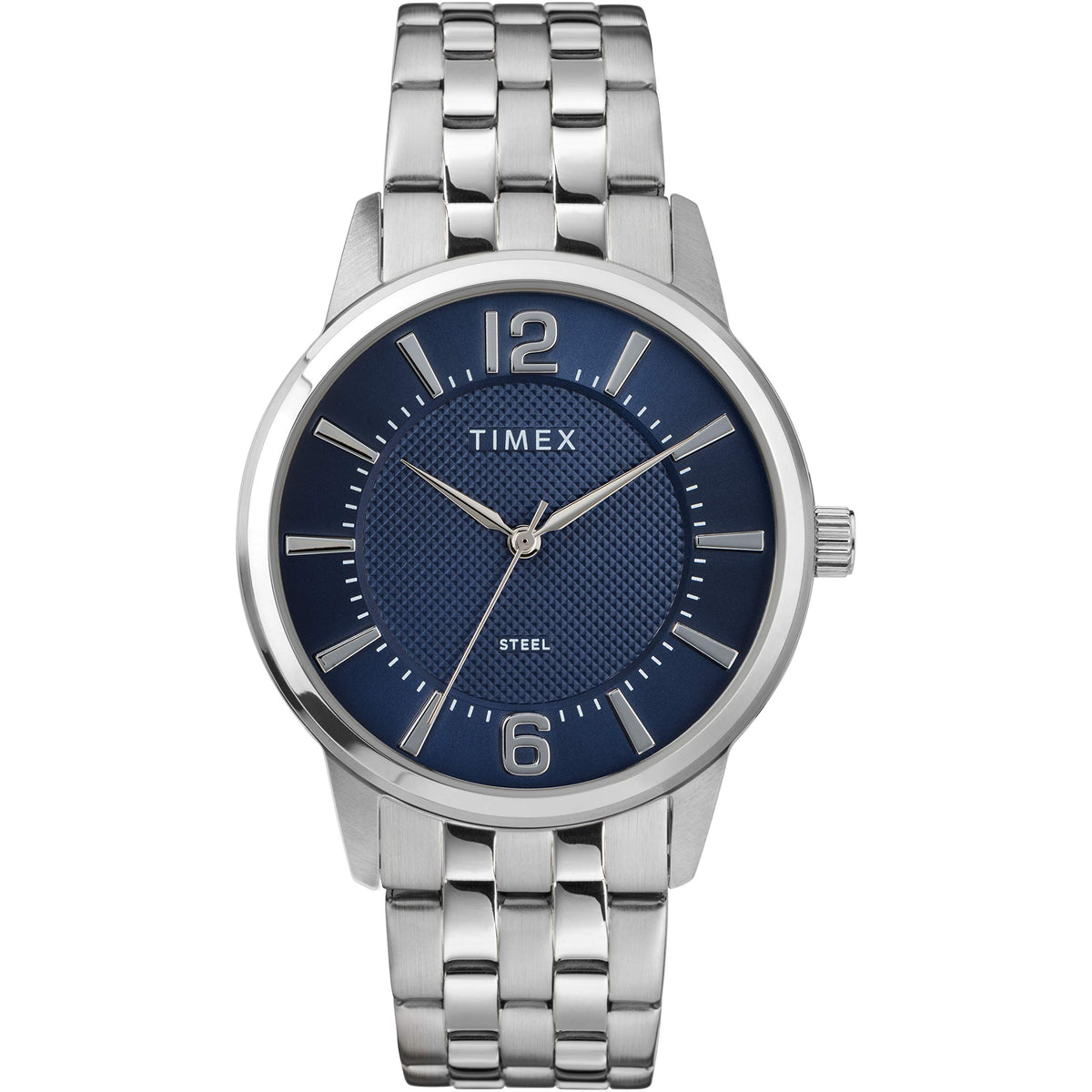 Timex Men's TW2T59800JT Analog Display Analog Quartz Silver Watch Color: Silver-Tone/Blue