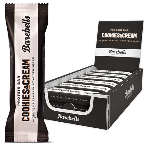 Barebells Protein Bars | 20g protein low carb chocolate bars | after workout low calorie snacks 12 x 55g (Cookies & Cream)