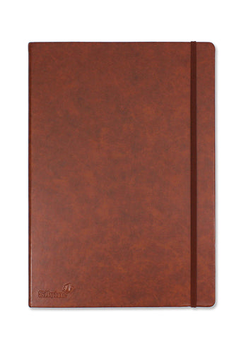 Silvine Executive Soft Feel Notebook Ruled with Marker Ribbon 160pp 90gsm A4 Tan Ref 198TN