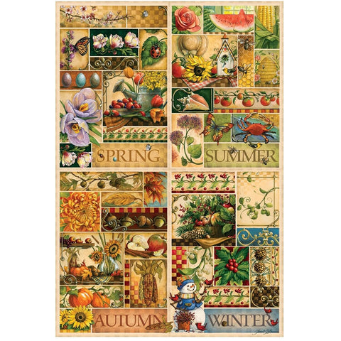 Cobble Hill 2000 Piece Puzzle - The Four Seasons - Sample Poster Included
