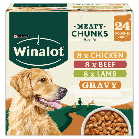 Winalot Dog Food Mixed in Gravy, 24 x 100g
