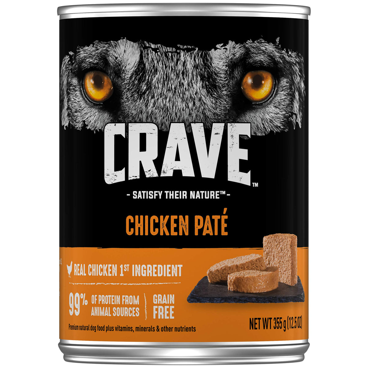 CRAVE Grain Free Adult Canned High Protein Natural Soft Wet Dog Food Chicken PatÃƒÆ’Ã†â€™Ãƒâ€ Ã¢â‚¬â„¢ÃƒÆ’Ã¢â‚¬Â ÃƒÂ¢Ã¢â€šÂ¬Ã¢â€žÂ¢ÃƒÆ’Ã†â€™ÃƒÂ¢Ã¢â€šÂ¬Ã…Â¡ÃƒÆ’Ã¢â‚¬Å¡Ãƒâ€šÃ‚Â©, (12) 12.5 oz. Cans