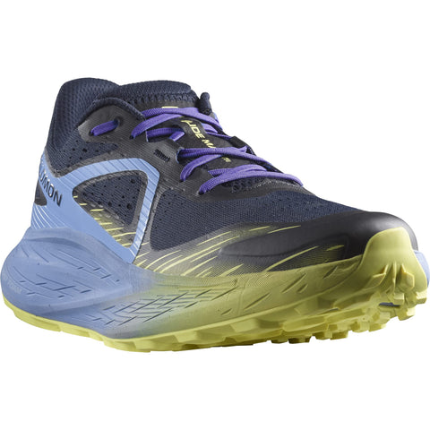Salomon Men's Glide Max TR Trail Running Shoe, Granada Sk/Dark Sapphire/Sunny Lime, Sz 10 US