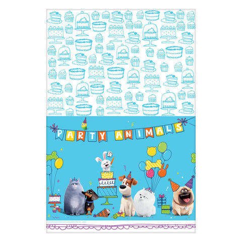 Amscan 571863 The Secret Life Of Pets 2 Blue Plastic Party Table Cover, 54" x 96", 1 piece