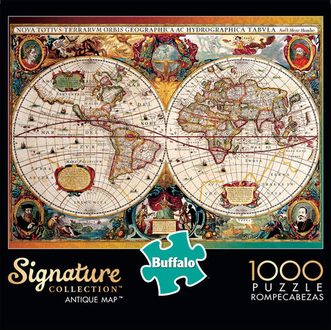 Buffalo Games - Antique Map - 1000 Piece Jigsaw Puzzle for Adults Challenging Puzzle Perfect for Game Nights - 1000 Piece Finished Size Is 26.75 x 19.75