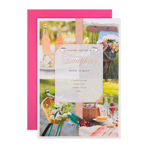 Hallmark Large Birthday Card for Daughter - Traditional Verse Design
