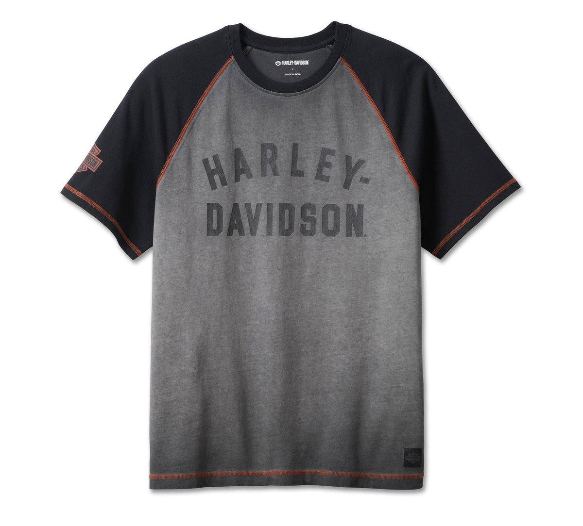 Harley-Davidson Men's Iron Bond Raglan Tee, Gray - 99001-23VM (US, Alpha, X-Large, Regular, Regular, Gray)