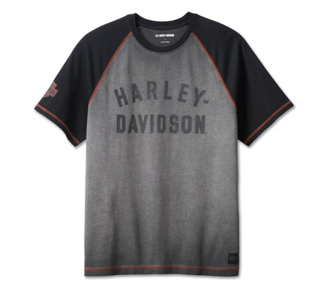 Harley-Davidson Men's Iron Bond Raglan Tee, Gray - 99001-23VM (US, Alpha, X-Large, Regular, Regular, Gray)