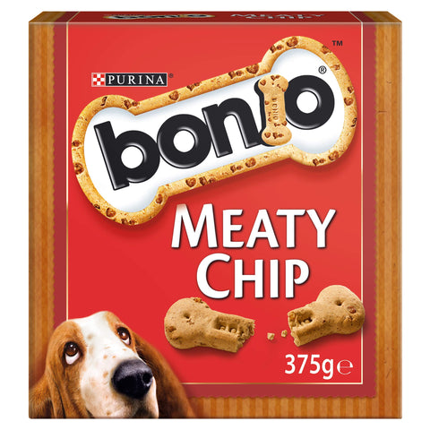 Bonio Biscuits Dog Food Meaty Chip 375g, Pack of 5