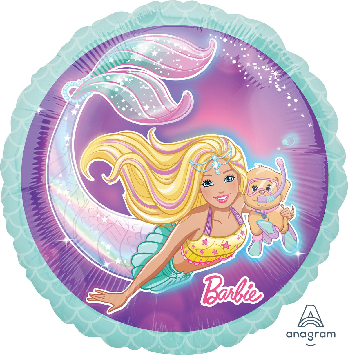 Anagram 17" Mermaid Barbie Foil Balloon, Multicolor