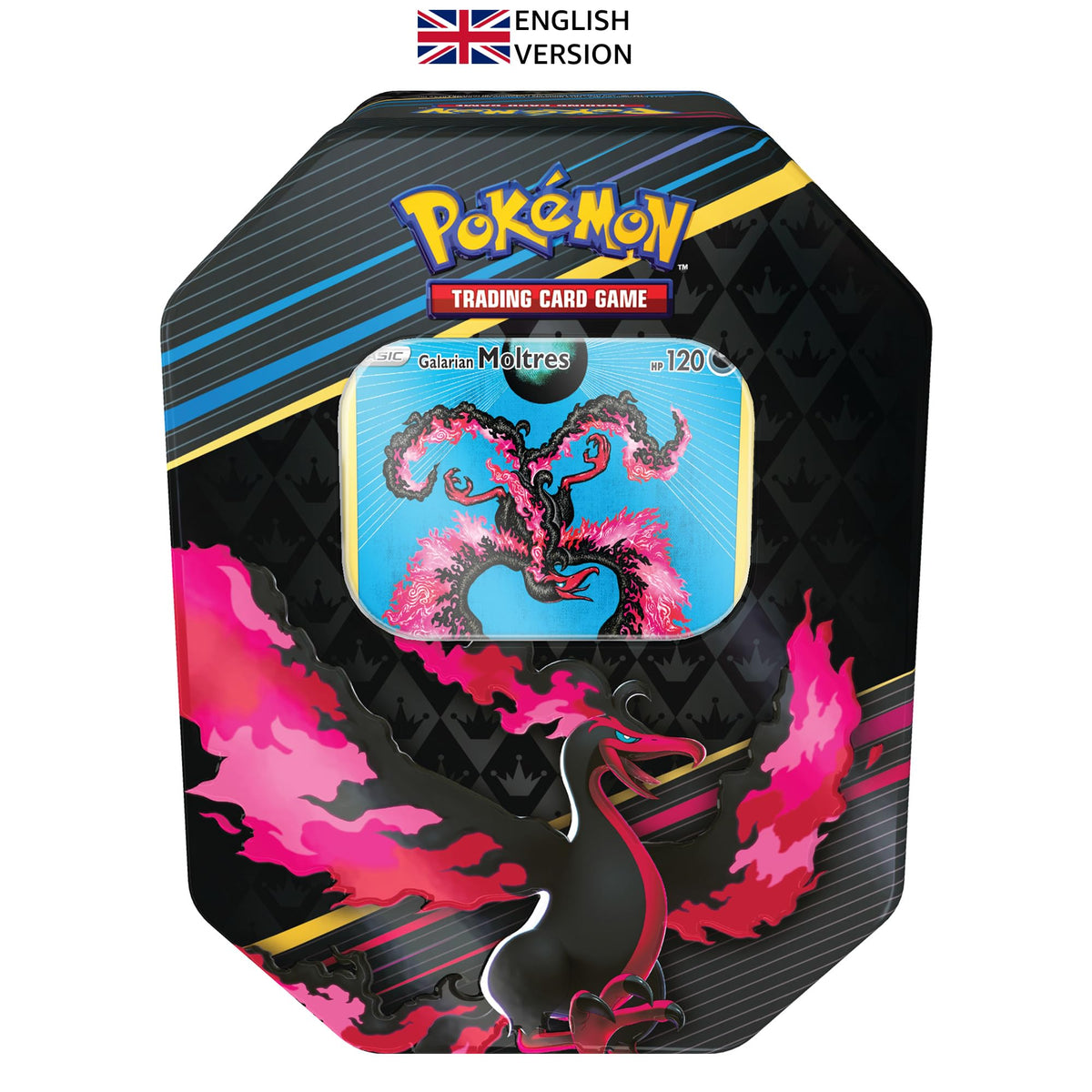 PokÃƒÂ©mon TCG: Crown Zenith Tin - Galarian Moltres (1 Foil Card & 5 Booster Packs)
