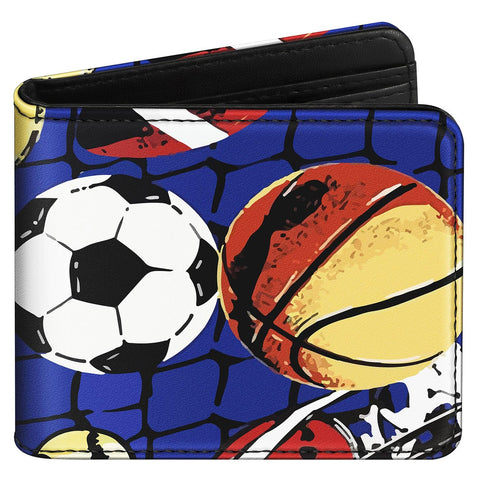Bistup Boys Wallet Cute, 4-Blue Ball