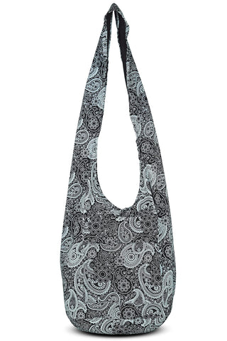 Your Cozy Bags for Women Boho Purses Cotton Bag for Unisex (Black Peacock)