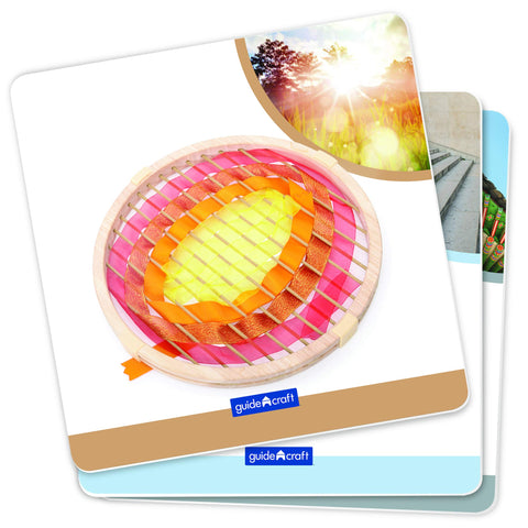 Guidecraft Jumbo Weaving Frames: Square, Triangle and Circle Frame; Educational Toy for Toddlers; Develop Fine Motor Skills