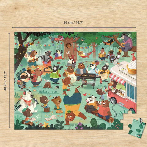 Janod 54 Piece Bear Family Jigsaw Puzzle - Ages 5+ - J02668