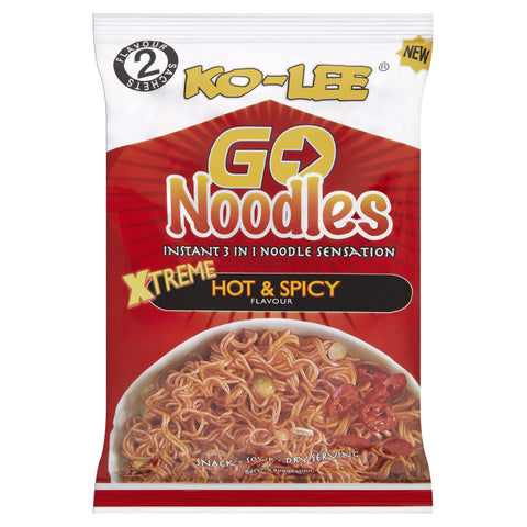 Ko-Lee Xtreme Hot & Spicy Go Instant Noodles, Red, 85 g, Pack of 24