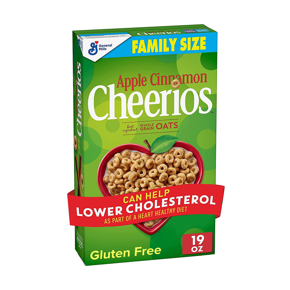 Cheerios Apple Cinnamon Cheerios Heart Healthy Cereal, 19 OZ Family Size Box