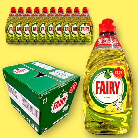 Fairy Washing Up Liquid 10 x 320ml Full Box (Lemon)