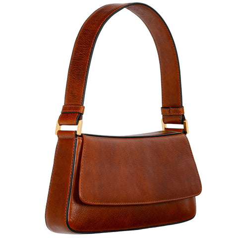 Time Resistance Leather Handbag - Full-Grain Leather Purse for Women - Shoulder Bag