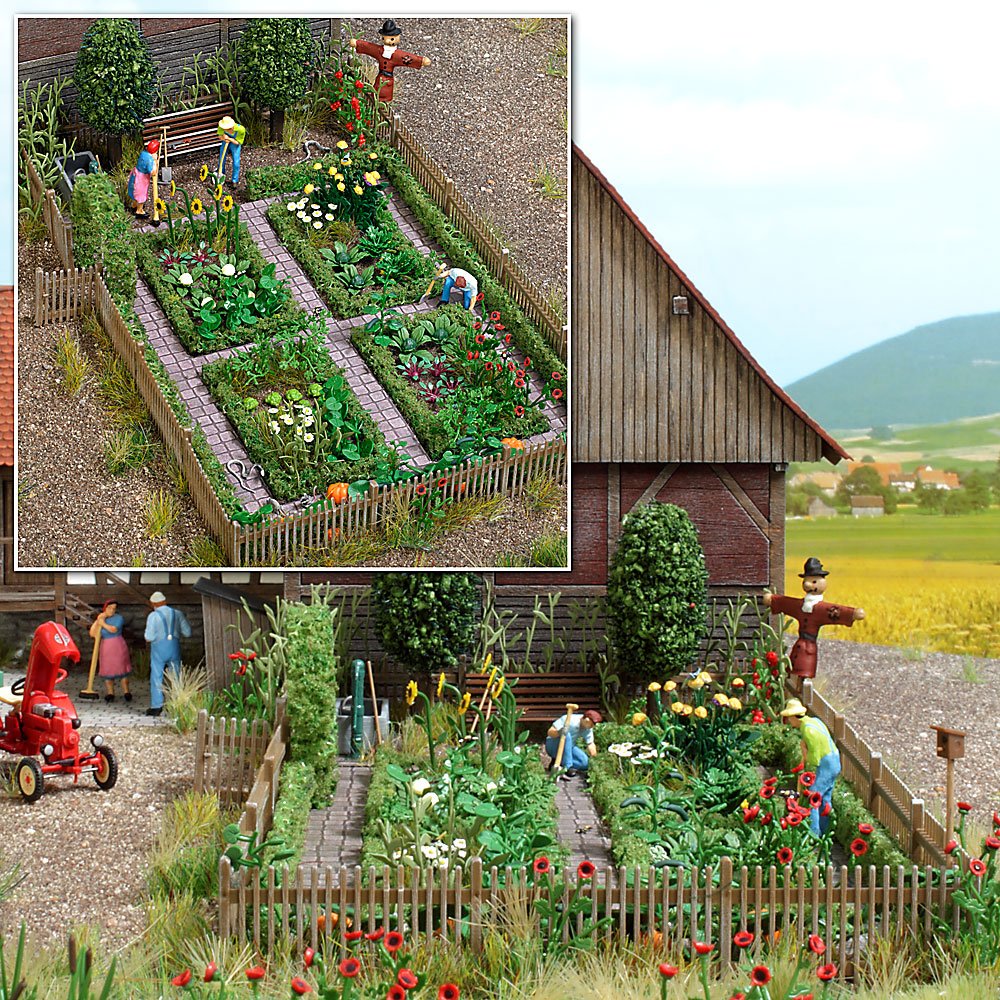 Busch 1254 Farm Garden & Accessories HO Scale Scenery Kit