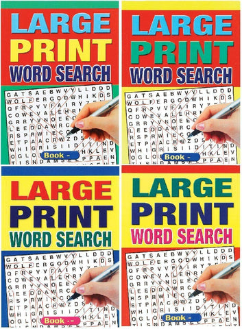 WF Graham Set of 4 Large Print A5 Size 74 Pages Word Search Puzzle Books