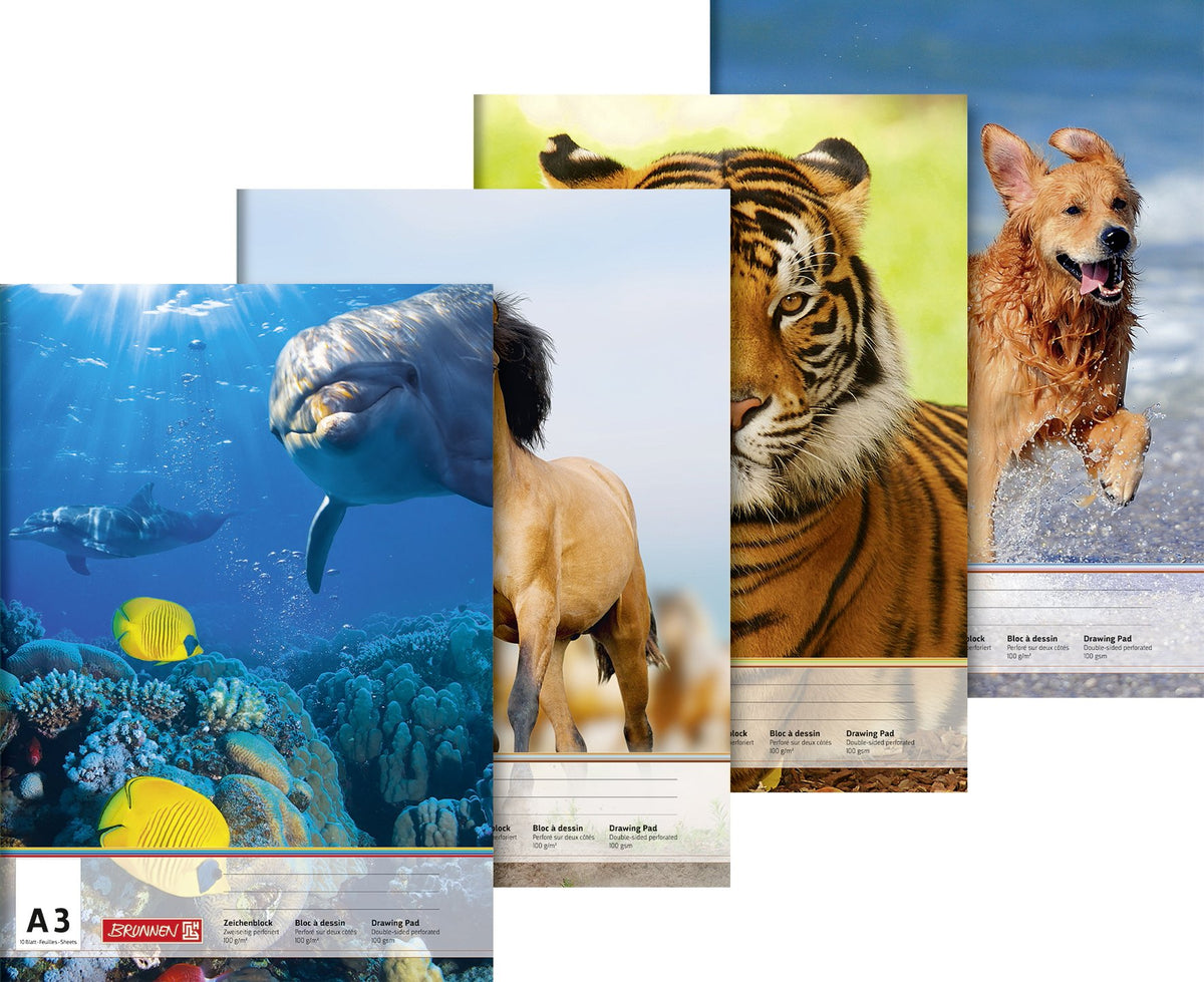 Brunnen Sketch Pad A3 with 20 Sheets A3 10 Blatt White