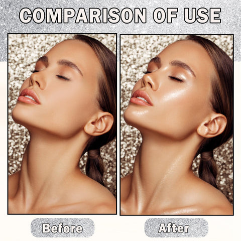 Body Glitter Spray for Women Body Shimmer Powder for Clothes Crafts Spray Glitter for Hair and Body?Festival Rave Accessories-Silver