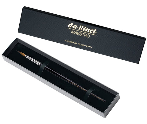 da Vinci Watercolor Series 35 Maestro Paint Brush, Round Long Taper Kolinsky Red Sable with Gift Box, Size 6