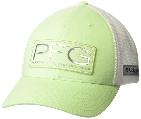 Columbia Unisex PFG Hooks Mesh Ball Cap - High, Key West/Silver, Large/X-Large