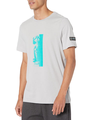 PUMA Men's Standard AMG Petronas Formula 1 ESS Car Graphic Tee, Mercedes Team Silver, Large