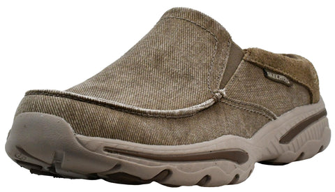 Skechers Men's Creston Canvas Loafer, Khaki, 12 XW US