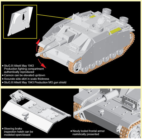 Dragon Models StuG.III Ausf.G May 1943 Production - Smart Kit (1/35 Scale)
