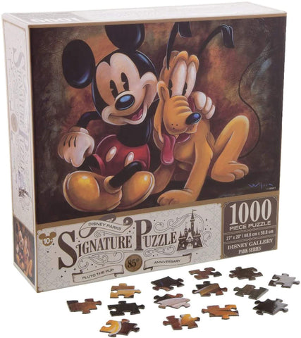 Disney Parks Mickey & Pluto 85th Anniversary Signature Series 27 x 20 1000 Piece Puzzle Exclusive