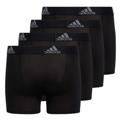 adidas Kids-Boy's Performance Boxer Briefs Underwear (4-Pack), Black/Grey, Large