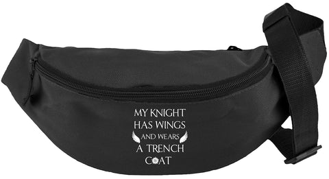 Hippowarehouse My Knight Has Wings and Wears A Trench Coat Waist Pack Bum Bag Festival Accessory 38x14x8cm 2.5 litres