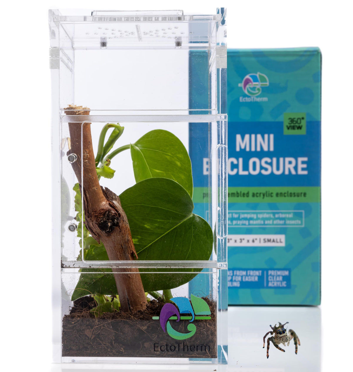 Jumping Spider Enclosure, Insect Terrarium, Bug Enclosure, Spider Cage, Jumping Spider Habitat, Spider Terrarium Kit, Frog Enclosure, Praying Mantis Habitat, Arboreal Tarantula Enclosure