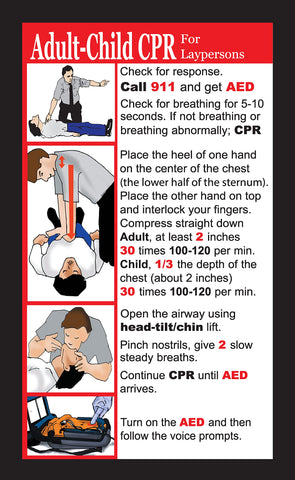 CPR Pocket Reference Cards (Layperson - 100 Count)