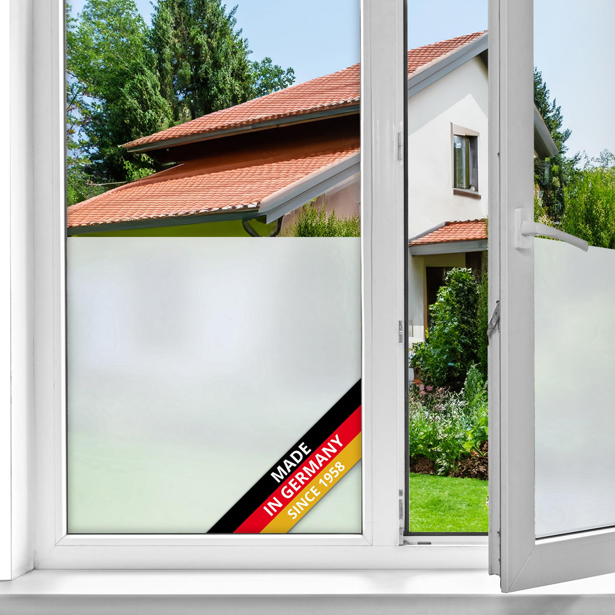 d-c-fix window film privacy Opal self-adhesive 45 cm x 2 m - frosted glass film sticker opaque - for home, kitchen, bathroom & office