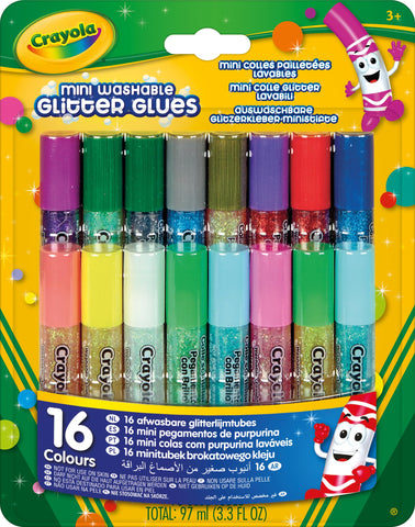Crayola Washable Glitter Glue, Arts and Crafts Supplies, 16 Glitter Colors