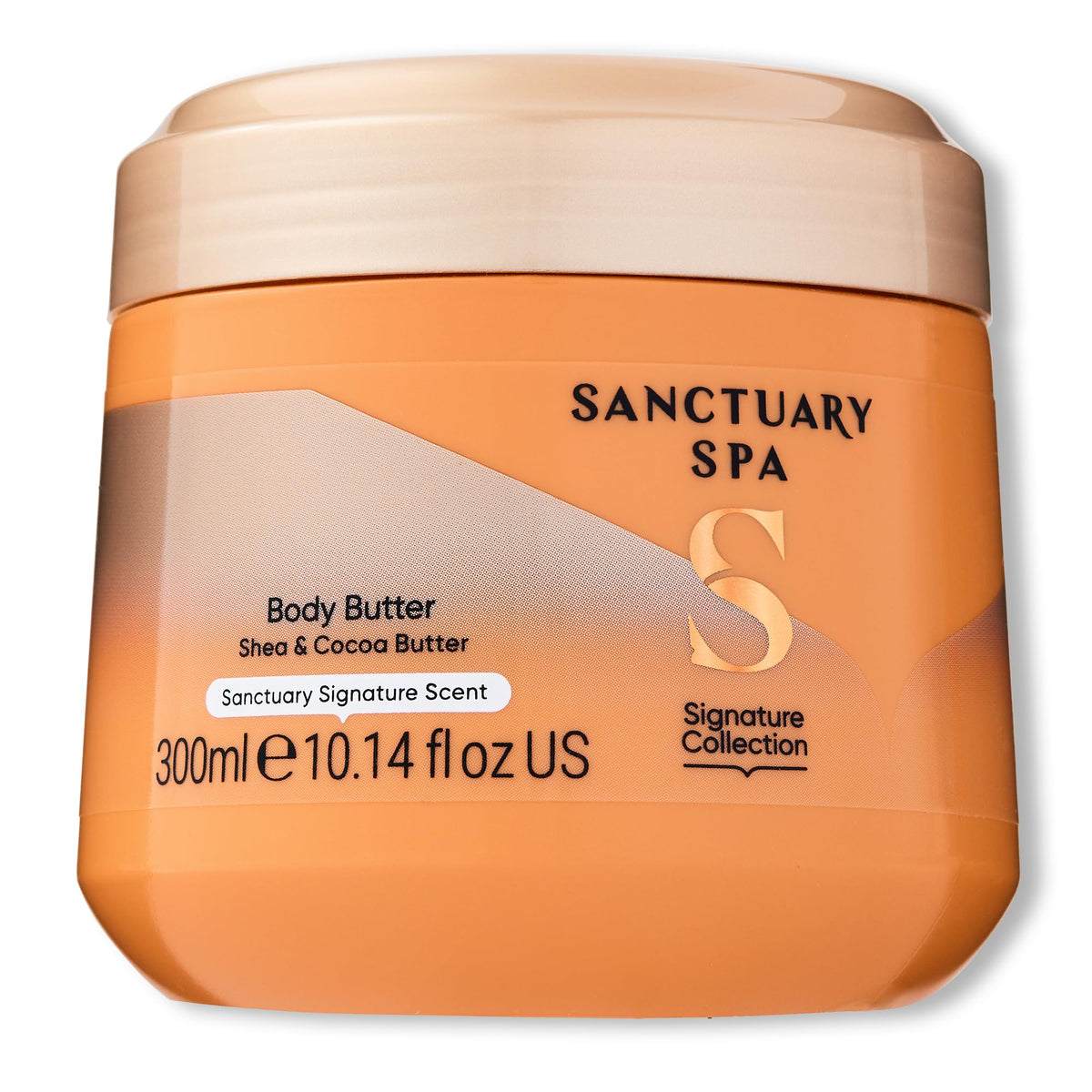 Sanctuary Spa Body Butter Women, No Mineral Oil, Cruelty Free & Vegan Cocoa Butter & Shea Butter Moisturiser, 300ml