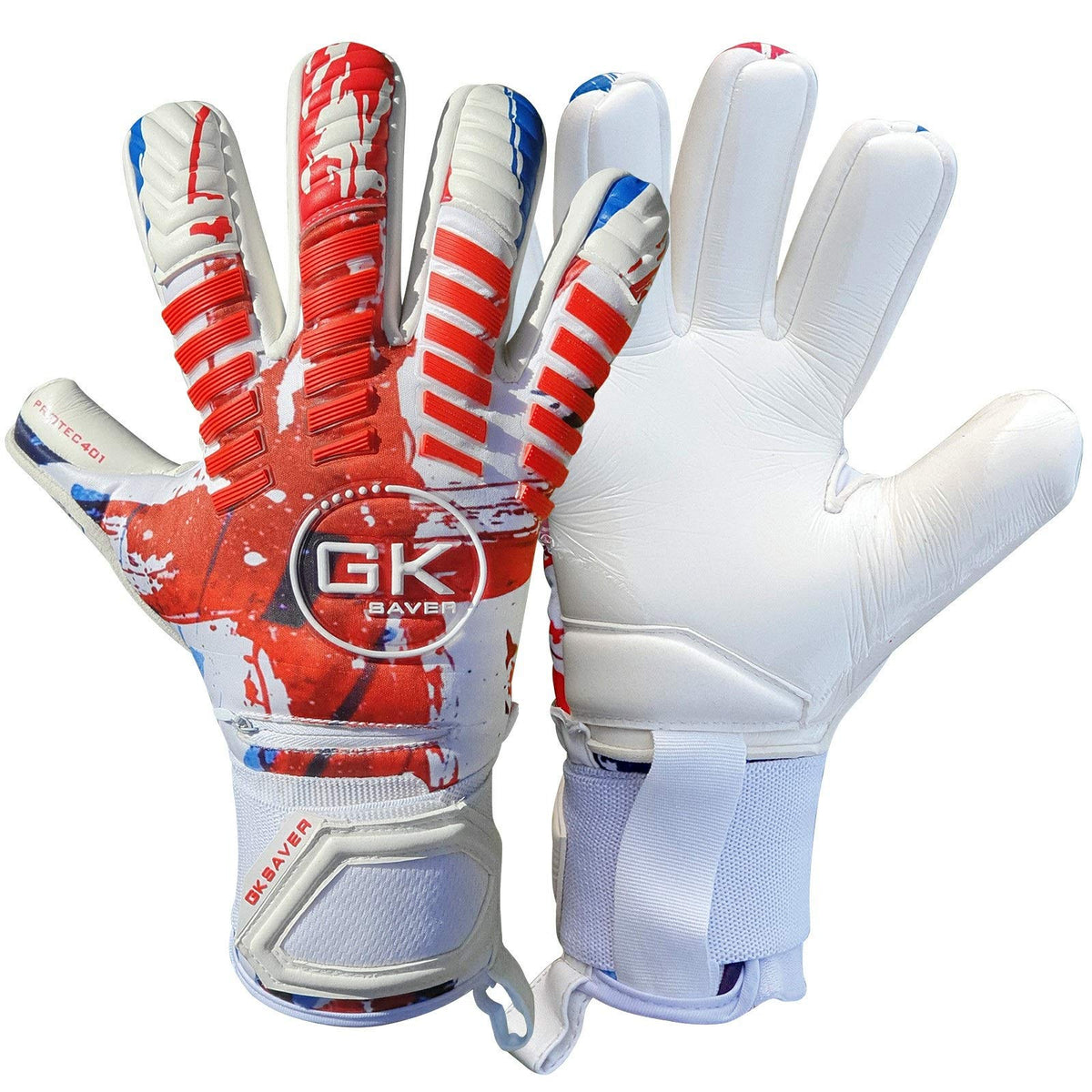 GK Saver Football Goalkeeper Gloves Protech Series Professional Goalie Gloves Size 6 to 11 Soccer GK Gloves (Protech Union NF 6)