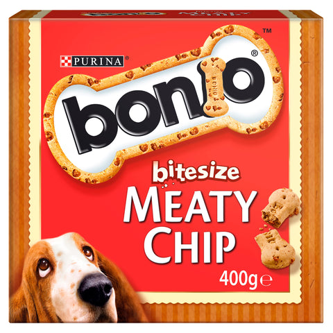 Bonio Bitesize Adult Dog Biscuits Meaty Chip 5 x 400g Packs