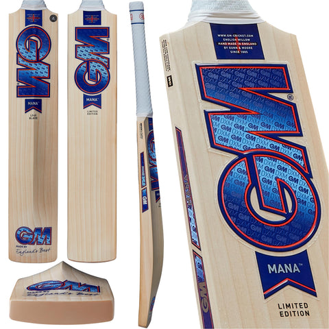 Gunn & Moore GM Cricket Bat | Mana 606 | Superior Grade 3 English Willow | DXM, ToeTek and NOW! | Full Size Short Handle Suitable for Players 175cm / 5' 9" & over