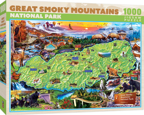 MasterPieces 1000 Piece Jigsaw Puzzle for Adults, Family, Or Kids - Great Smoky Mountains - 19.25"x26.75"