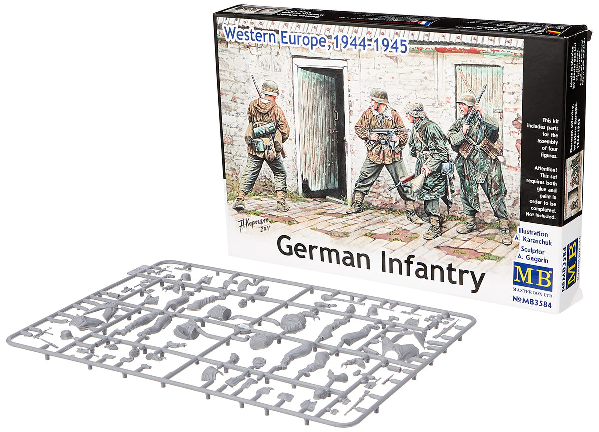 Master Box Models 1/35 "German Infantry" Western Europe 1944-45, 4 Figures Set