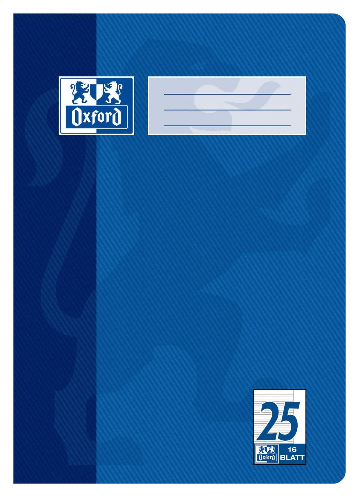 Oxford 100050400 School Exercise Book Ruling 25 - Lined with Margin Pack of 1 Pack of 1.