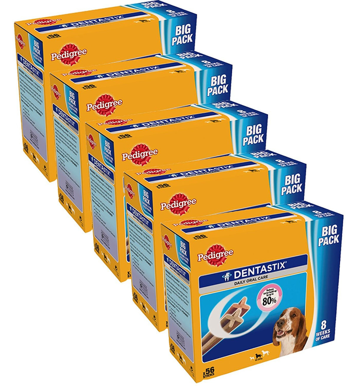 DENTASTIX for Medium Dogs 56pack x 5 (280 Sticks)