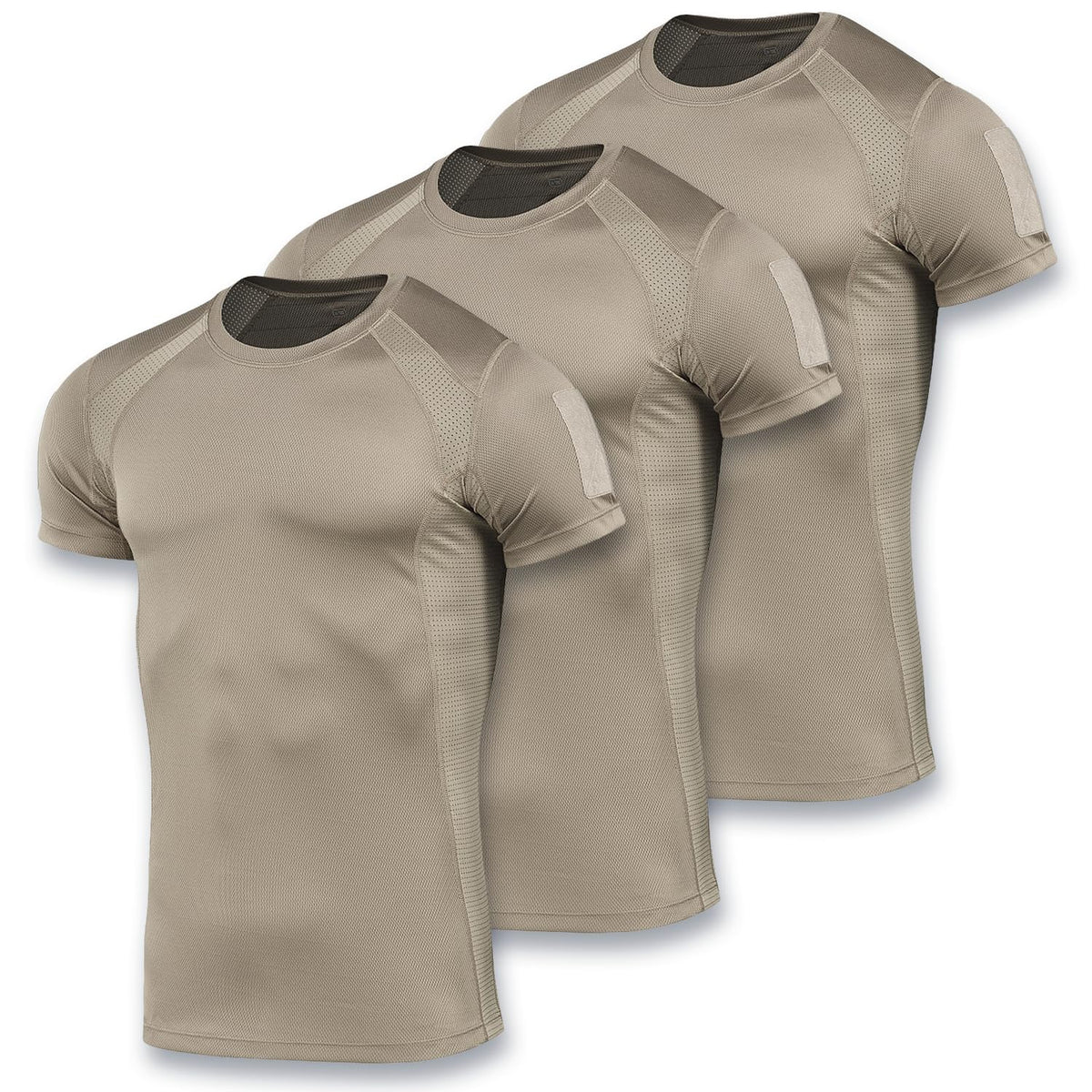 M-Tac Athletic Tactical T-Shirt Gen.2 - Breathable Polyester Military T-Shirt with Patch Panels on Short Sleeves for Men, Set of 3 Ocp, XL