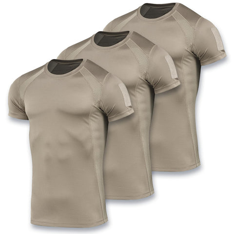 M-Tac Athletic Tactical T-Shirt Gen.2 - Breathable Polyester Military T-Shirt with Patch Panels on Short Sleeves for Men, Set of 3 Ocp, XL